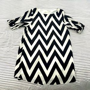 White and Black Mini Dress